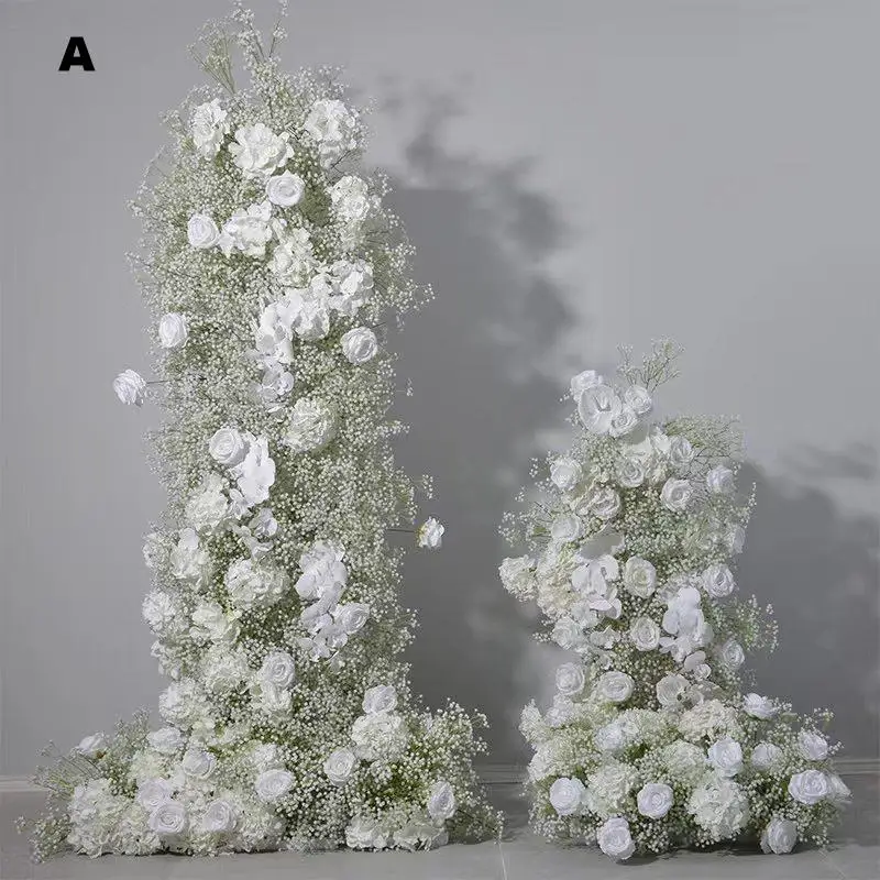 Wedding Dessert Table Decoration Props Square Pillars Party Centerpiece Decor Geometric Flower Stand Cake Table Home Decorative