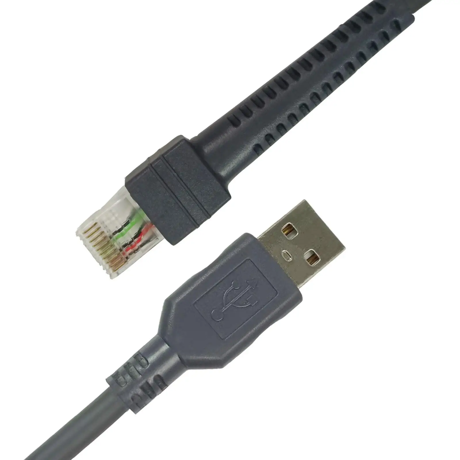 Sotesin 2 متر (7ft)USB إلى rj50 كابل ل رمز زيبرا موتورولا الباركود الماسحات الضوئية LS2208-SR DS2208 DS2278 DS8178 DS2208 ، DS8178 ،