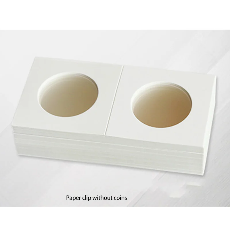 50PCS Square Cardboard Coin Holders Coin Supplies Coin Album Collection Lighthouse Stamp Coin Holders Cover Case Storage