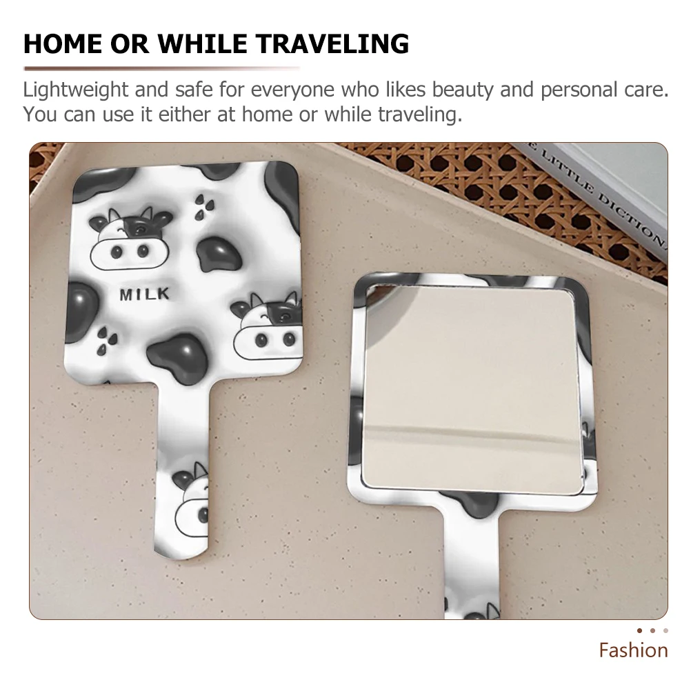 Handheld make-upspiegel Duurzame kleine gepolijste lichtgewicht draagbare reisspiegel Kleine handspiegel, reisbenodigdheden