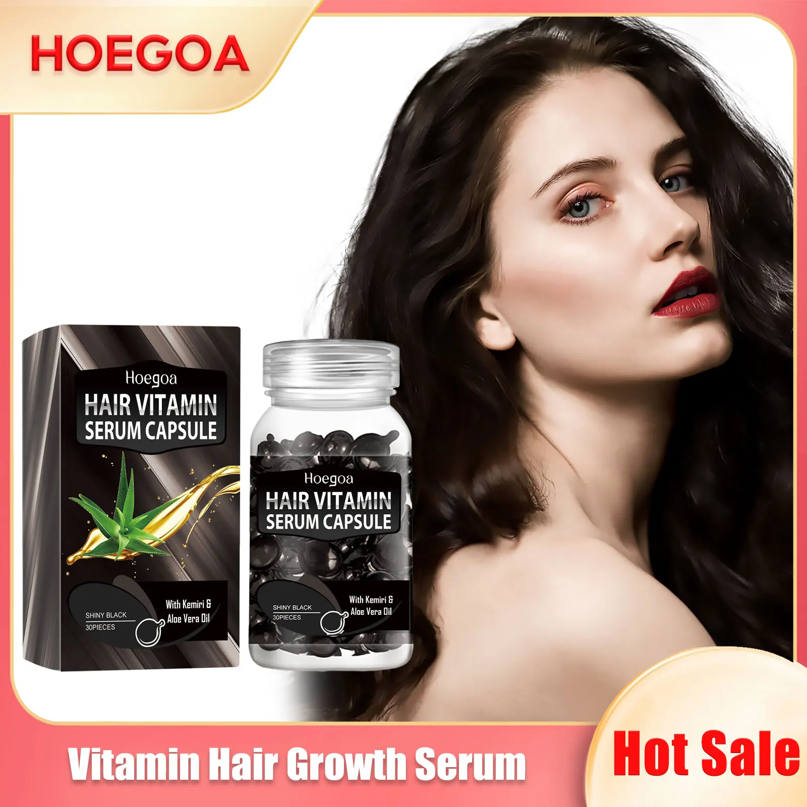 Vitamin Hair Growth Serum Reduce Loss Repair Damage Keep Smooth Effective Scalp Treatment Improve Nourish Hair Essential Capsule