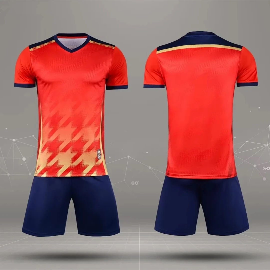 Men Boys Kids Adult Team Match Soccer Sets Short Sleeve Rugby Football Jerseys Uniforms Shirts Shorts Sports Kit Clothing Suit