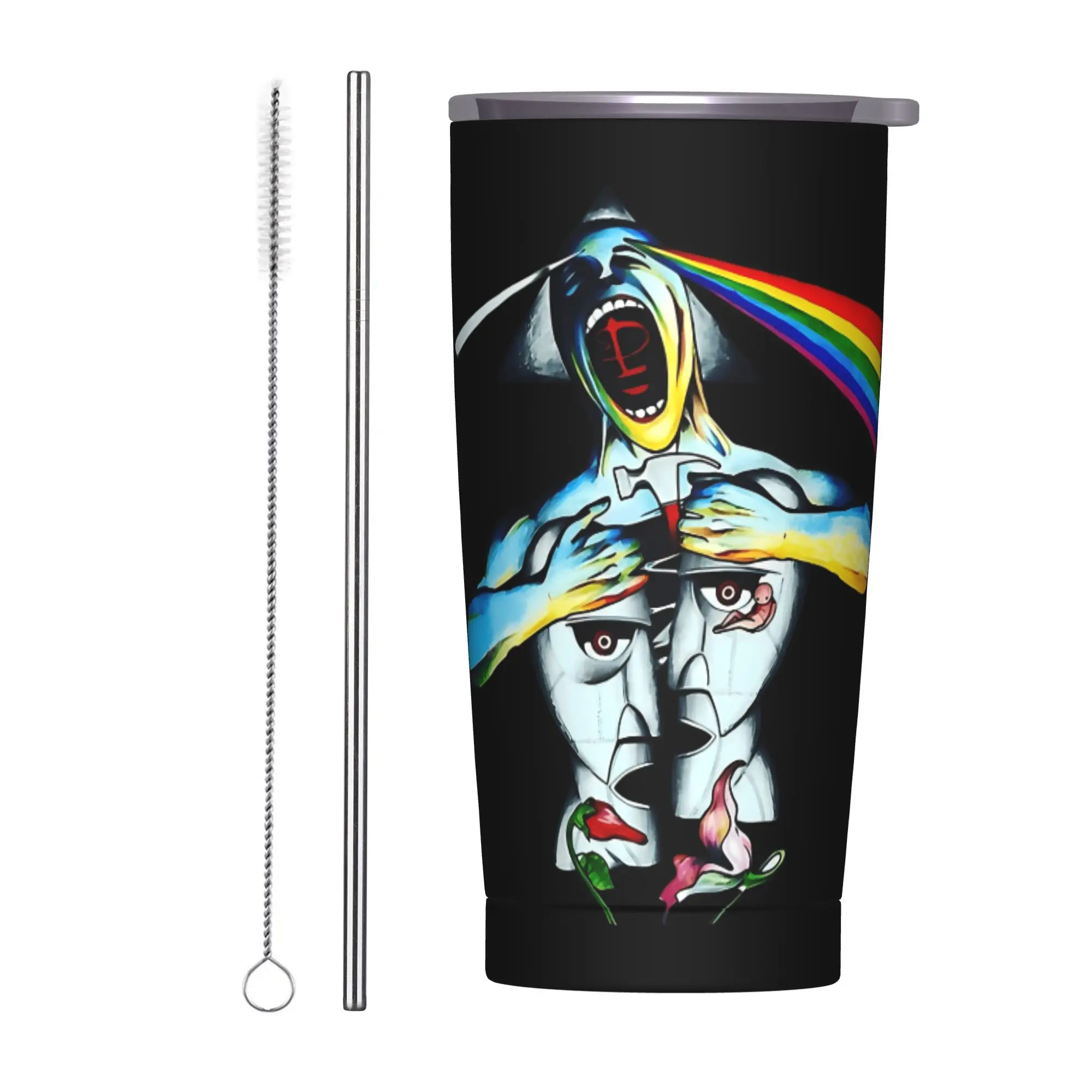 Band P-Pink HOT Floyd Tumbler  Hot Drinks Portable Stainless Steel Water Bottle Custom Mugs Cup,