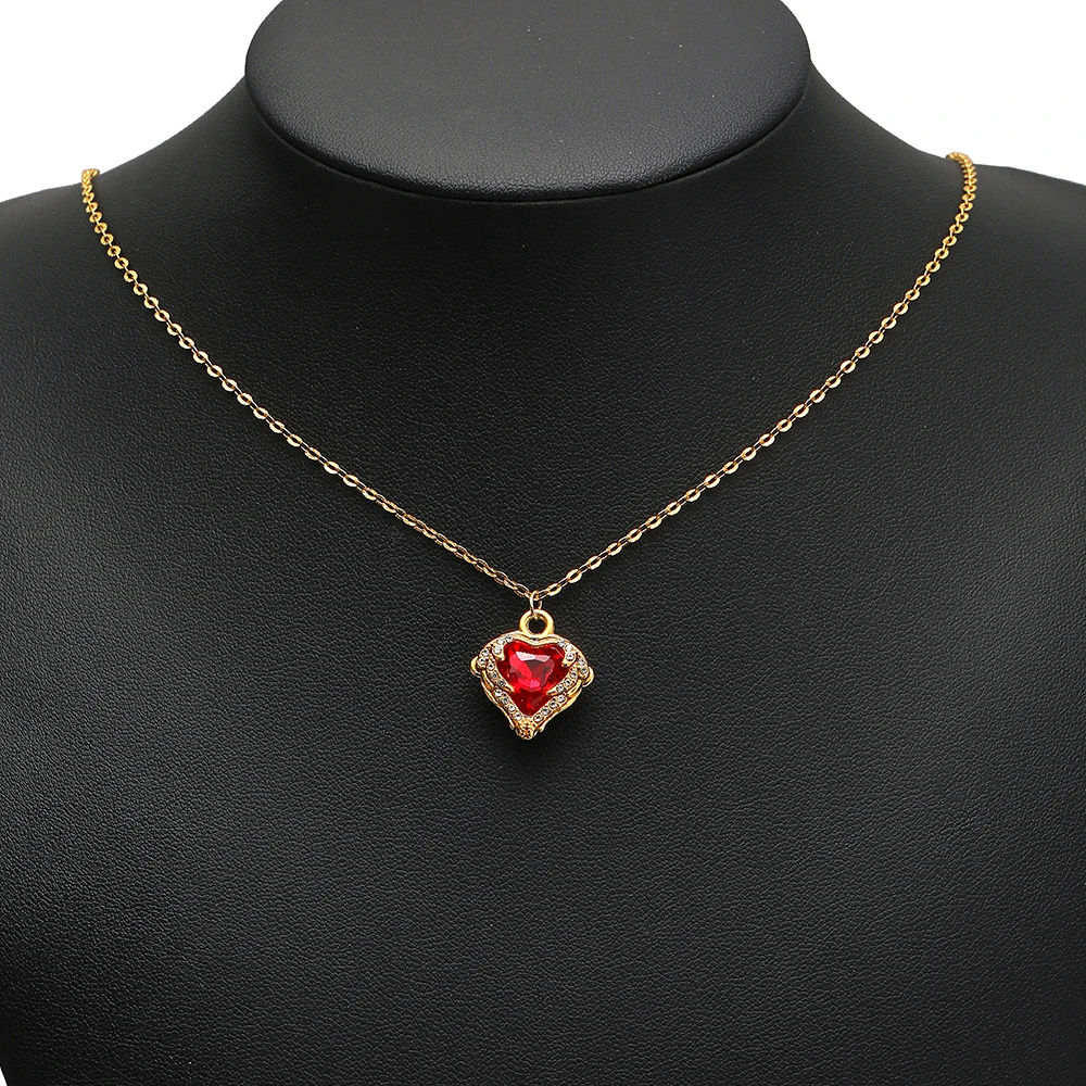3 Stück Edelstahl-Halsketten mit hohlen Zirkonia-Herzanhängern, Charms für DIY-Mädchen-Schmuck, Ohrringe, Armbänder, Dekoration – Detail 3