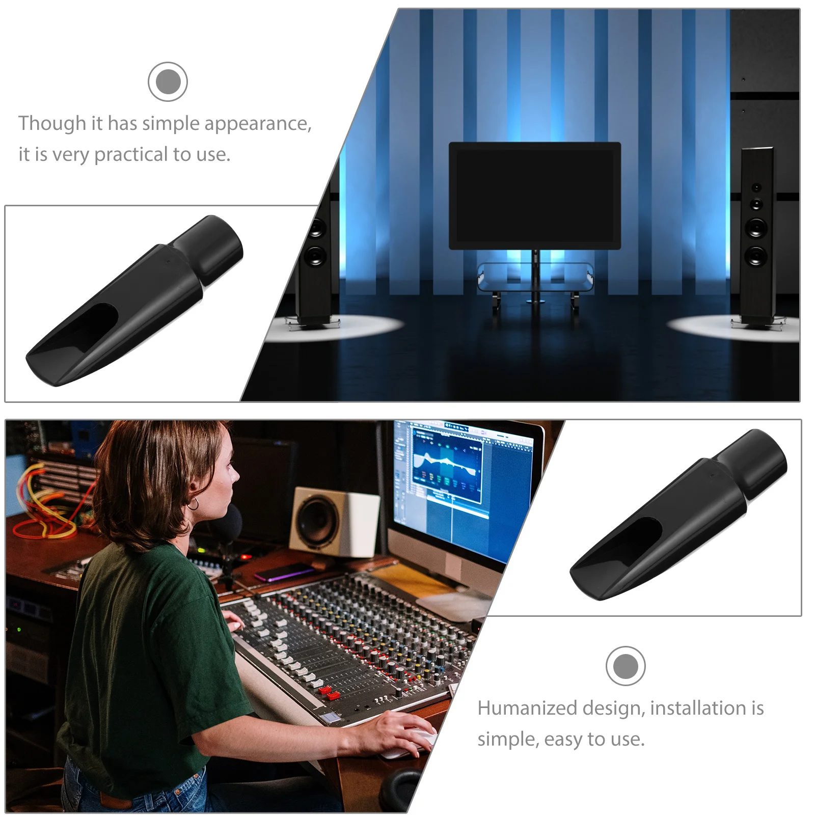 

Saxophone Mouthpiece For Alto Sax Plastic Durable Replacement Head Jazz Musician Essential Parts Supplies Instrument Accessories