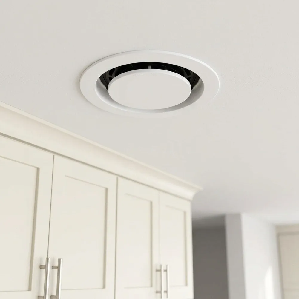Adjustable Round Ceiling Return Air Vent 75mm 100mm Slim ABS Grille For Home Office HVAC Systems White