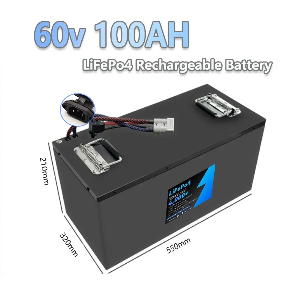 60v 100AH Lifepo4 With Charger Lithium Iron Phosphate Battery Pack  Perfect For Sightseeing car tricycle mobility motorcycle