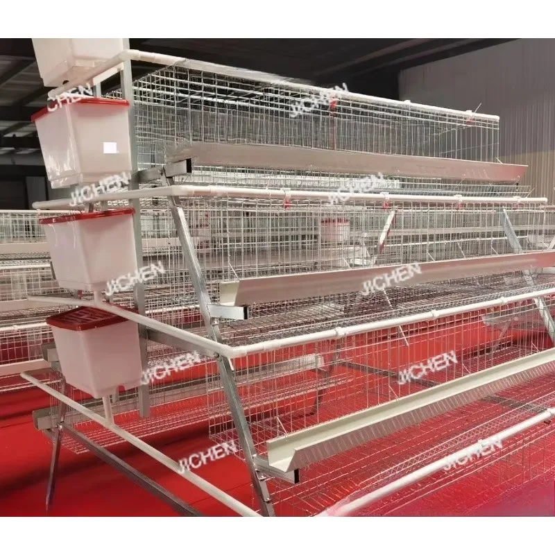 

CSS Four-story Four-door Ladder Laying Hen Cage Chicken Farm Hot-dip Galvanized Breeding Cage Stacked מדגרה לביצים خروفCSS