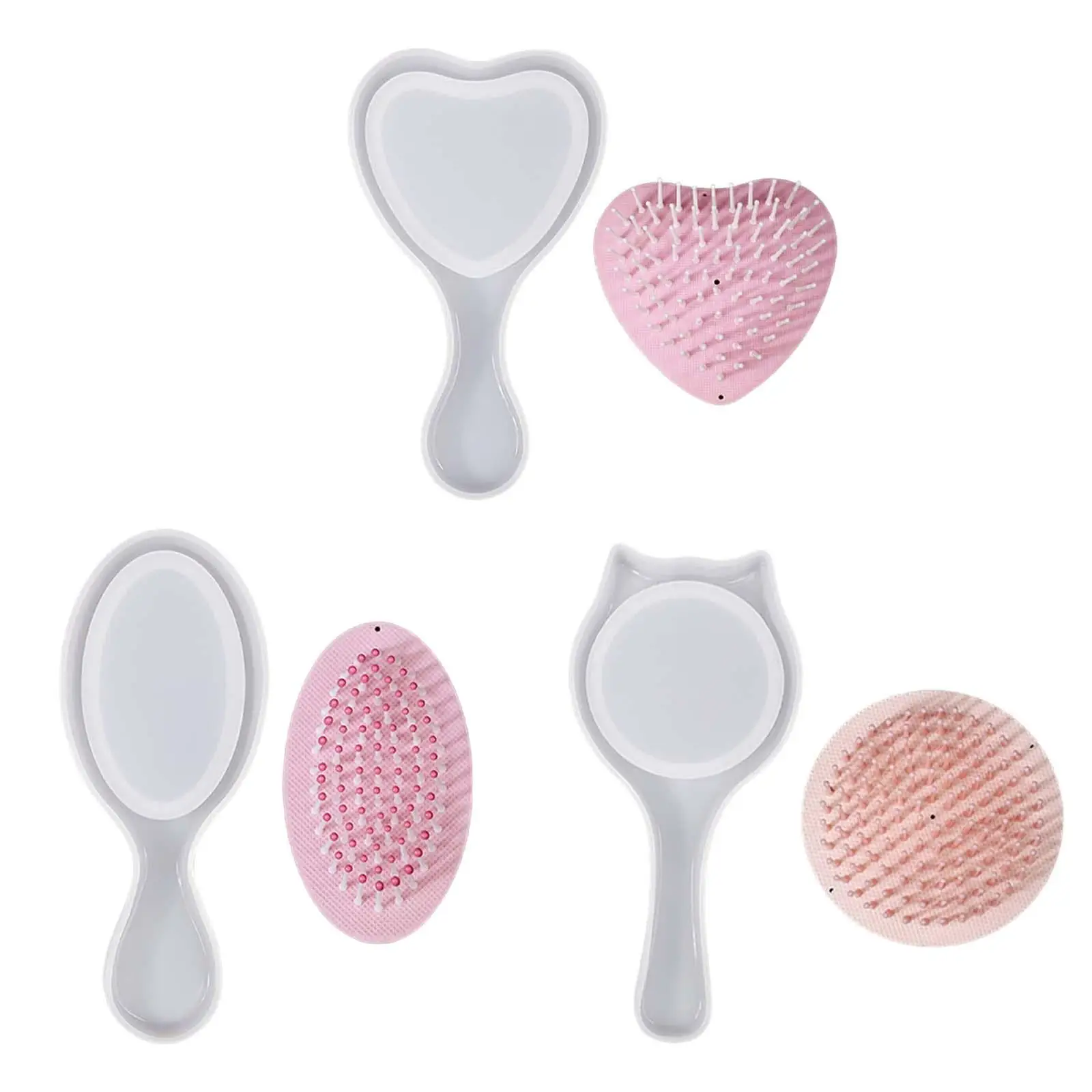Silicone Resin Casting Combtool Handle Casting Craft Art Pendant Ornament Accessories for DIY Candle Birthday Epoxy Wedding