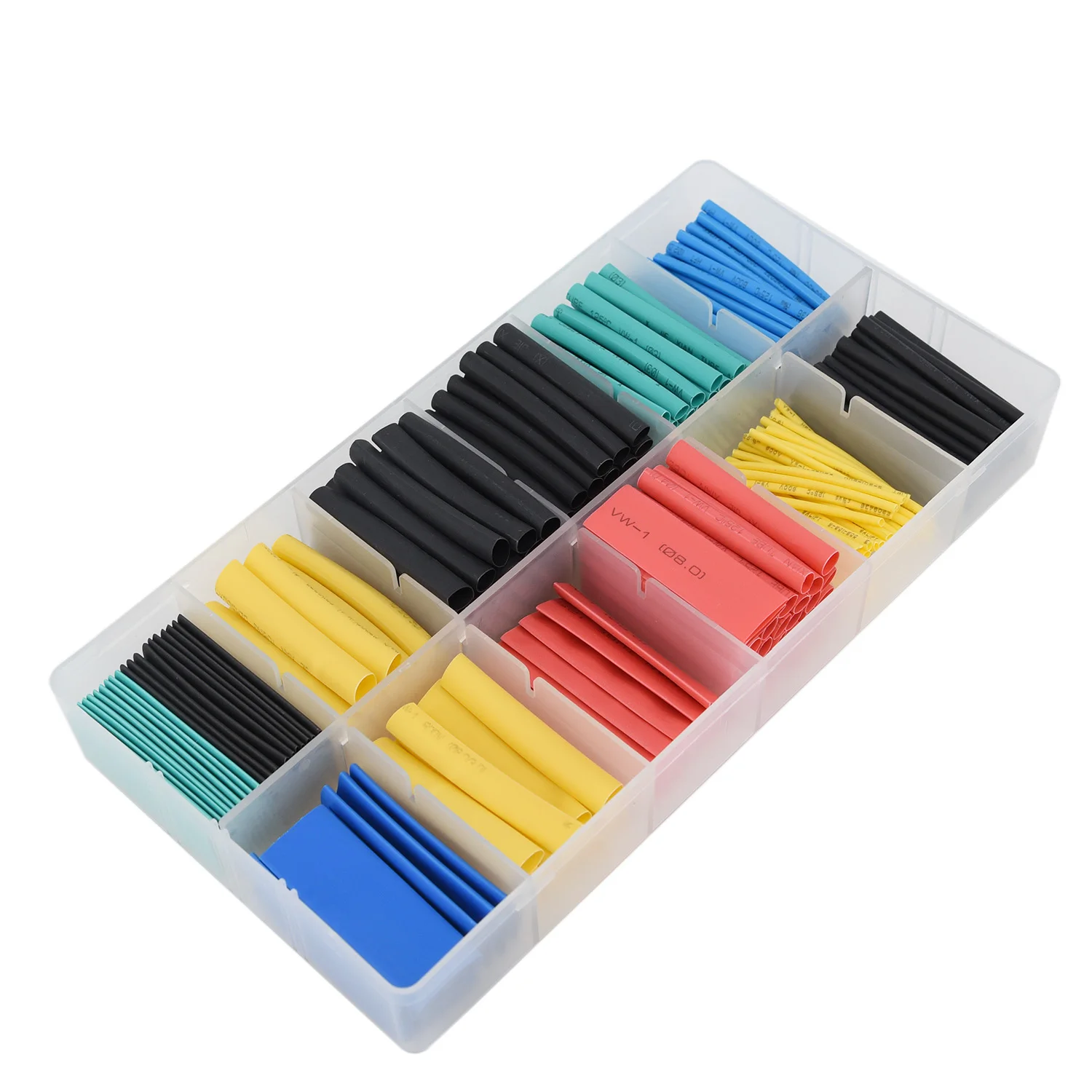 2:1 Heat Shrink Tubes Wear- resistant Wire Wrap Heat PE Colorful Wire Bundling Mechanical Protection 280pcs/Set