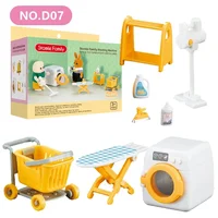 1:12 Miniature Furniture Forest Family Kitchen Toy Dining Table Dollhouse Accessories Bathroom Pretend Play For Girl Gifts Toys 2