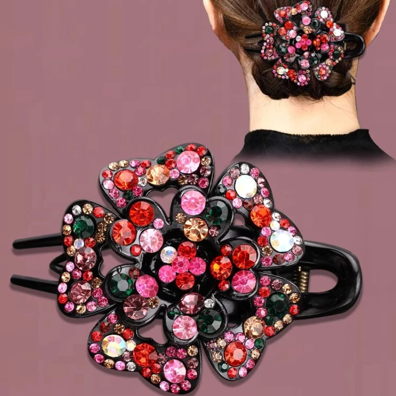 

Female Hair Styling Tools Mother's New Headwear Hair Clips with Rhinestone French Hairpins Hair Accessories for Women