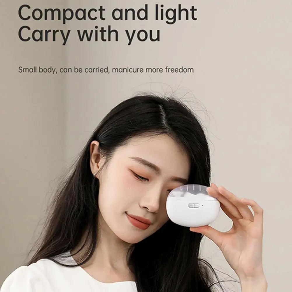 Automatic Electric Nail Clipper with Light & Nail Scraps Collector Silent Rechargeable Fingertip Trimmer Safe Nail Grinder