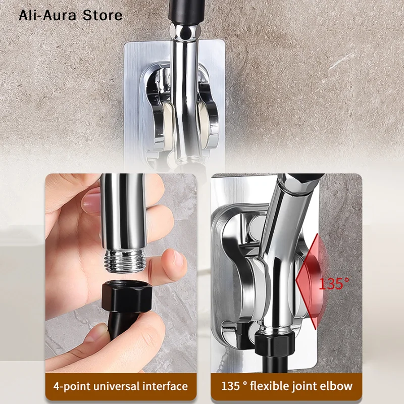 Shower Head Angle Adjuster Elbow Adapter Connections Shower Arm Extension Angle 135° Elbow Hand Shower Top Spray Elbow Connector