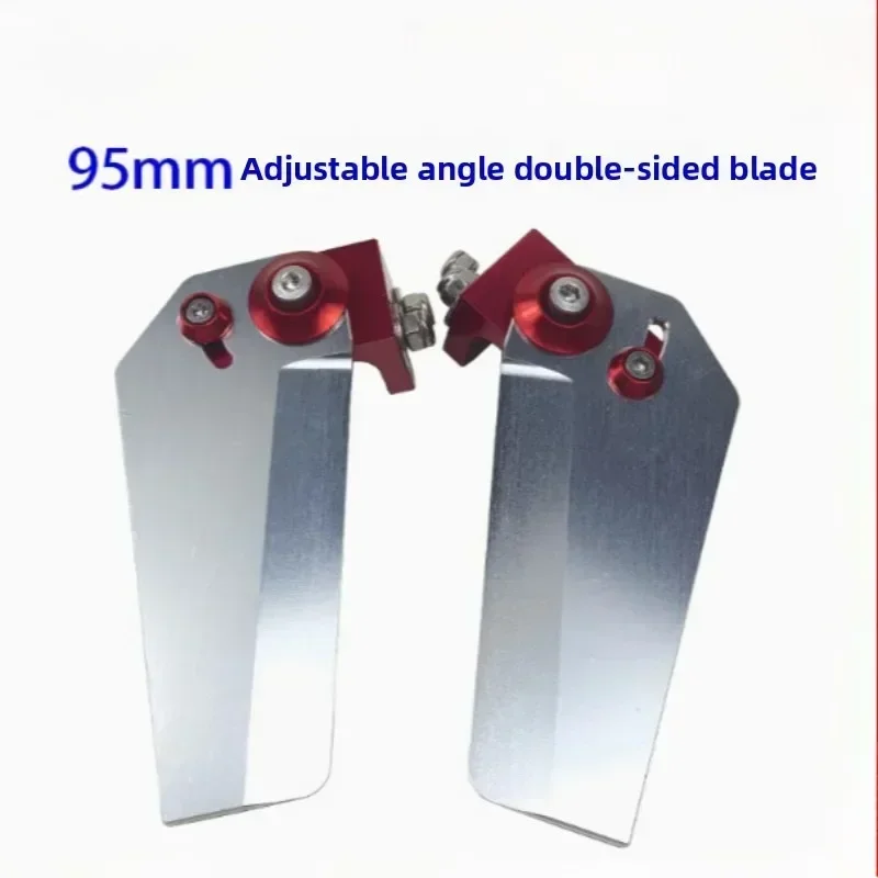 

1Pair New Arrival 95mm Turn Fins Metal Water Knife Steering Assist Water-jet Assembly Parts for RC Racing O-boat Model Ship