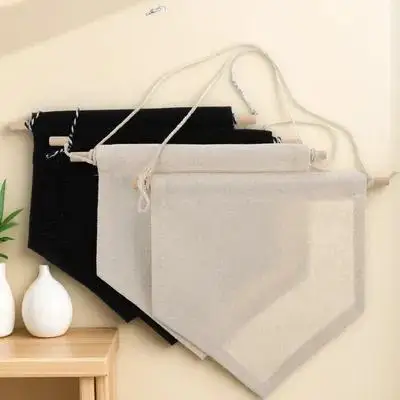 

4pcs Canvas Pennant Flag Pin Display Board Badge Holder Wall Decor Creative Storage Diy Drawing Tool For Room Teaching Supplies
