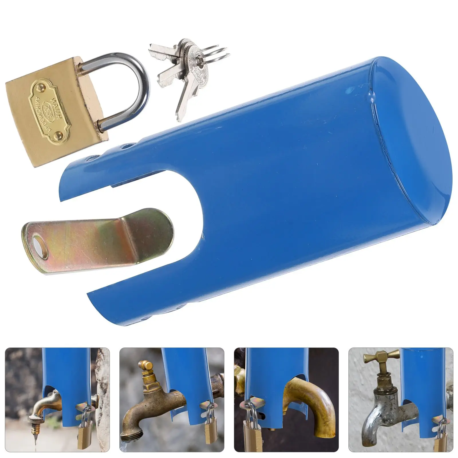 Faucet Anti Theft Water Spigot Lock Hose Bib Lock Outdoor Kitchen Garden Faucet Protection Cover Durable Sun Resistant Easy