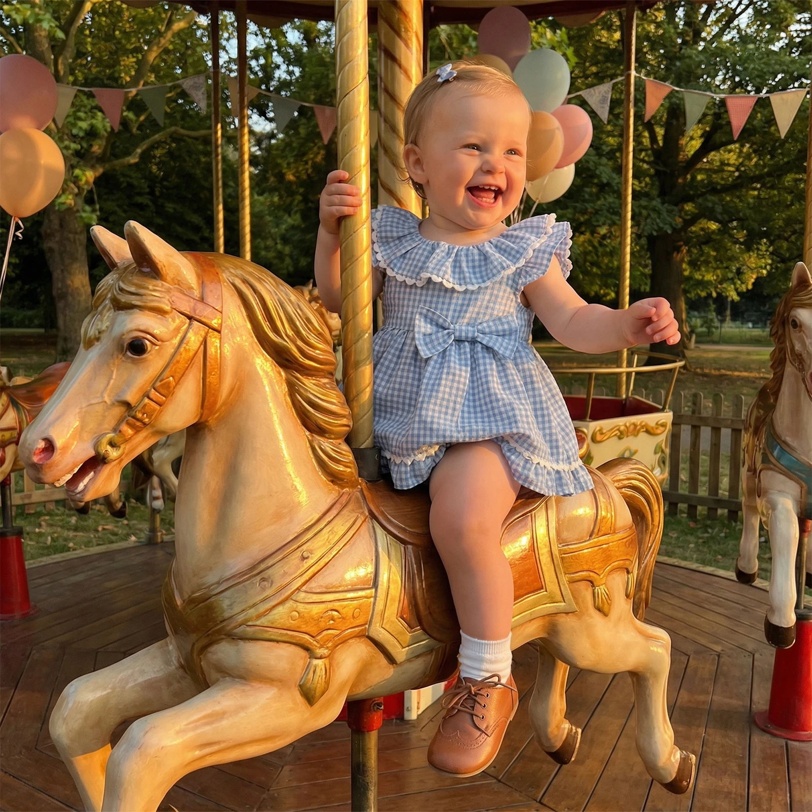 

Baby Girl Summer Romper Dress Fashion Plaid Sleeveless Round Neck Jumpsuit Cute Newborn Clothes