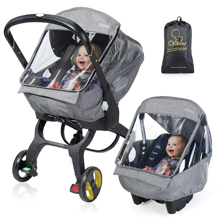 

Universal Car Seat Rain CoverWeather Shield for Infant Car Seat with Storage Bag Side Ventilation Handle Opening Necessary Prot