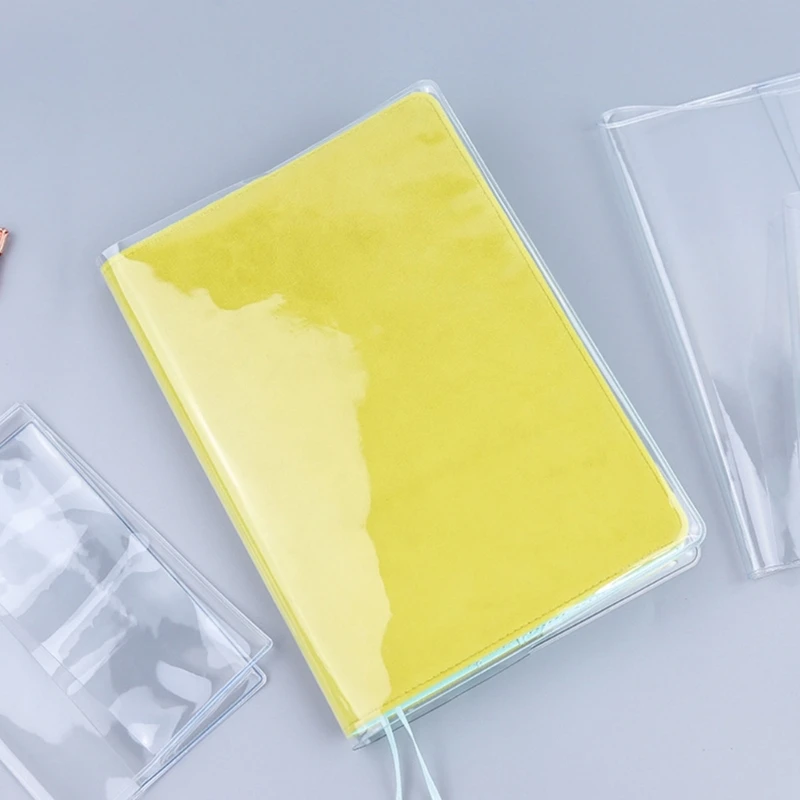 PVC Transparent Protective Sleeve A6/A5 BooK Cover Binder Notebook Cover Waterproof Fit for Most Planner Binder Scrapbook