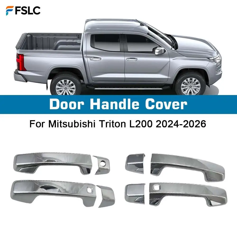

⭐Genuine⭐ Chrome Door Handle Cup Cover Trim For 2024-2026 Mitsubishi Triton L200 Accessories Upgrade