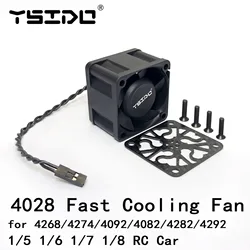 YSIDO 4028 Fast Cooling Fan 25000RPM@8.4V for ARRMA Traxxas 1/5 1/6 1/7 1/8 RC Car 4292 4282 4274 4985 4585 5687 56112  Motor