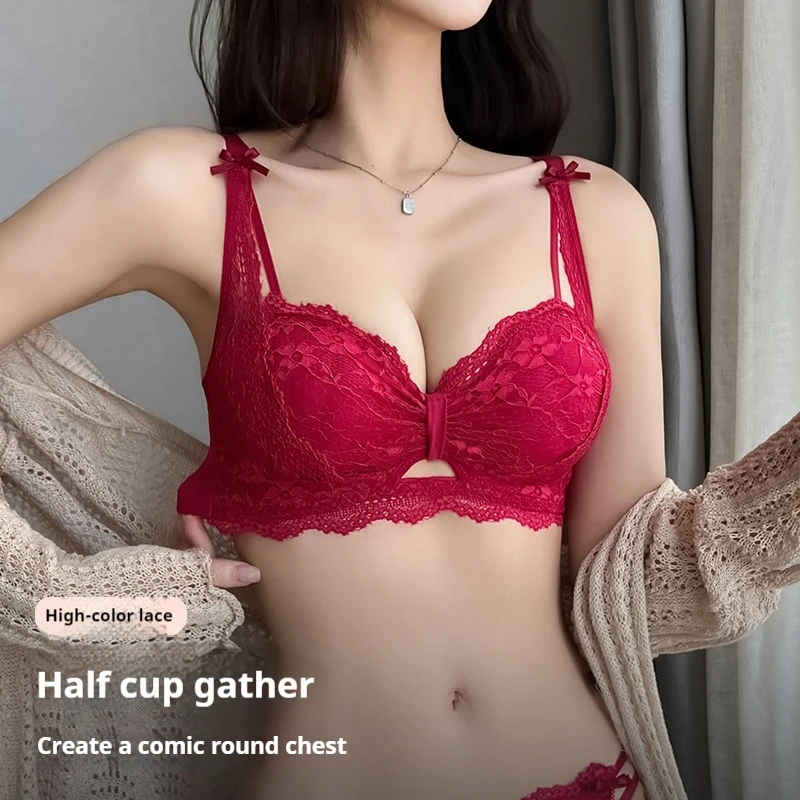 حمالة صدر برباط ذات طبقات للنساء - تصميم كوب رفيع وسميك، مجموعة الخريف/الشتاء مع تأثير كامل طبيعي ودعم الرفع