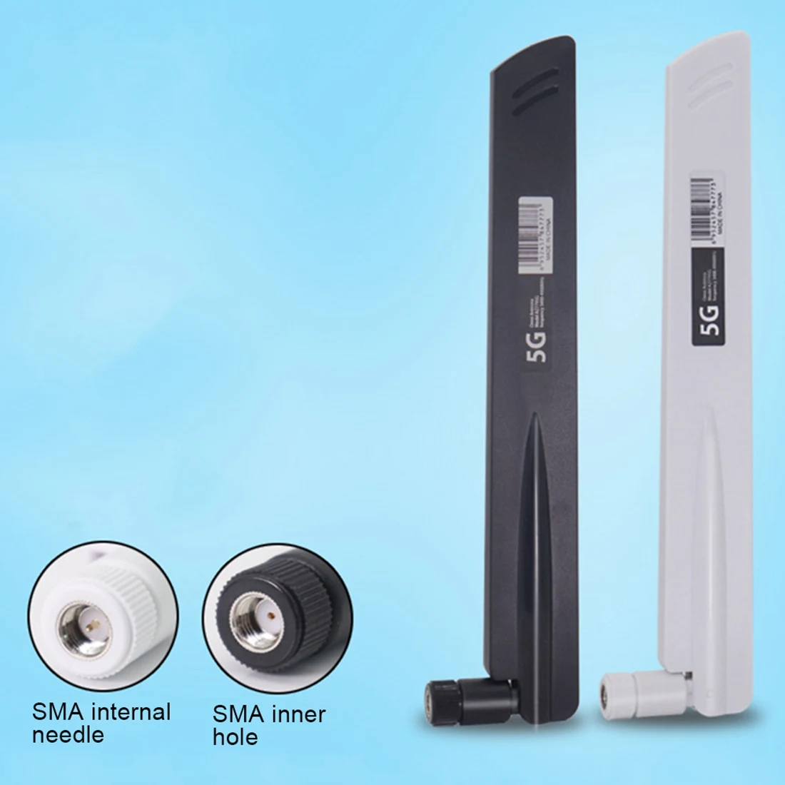 2 Pcs 3G 4G 5G Antenna 600-6000MHz 18DBi Gain SMA Male for Wireless Network Card Wifi Router High Signal(C)