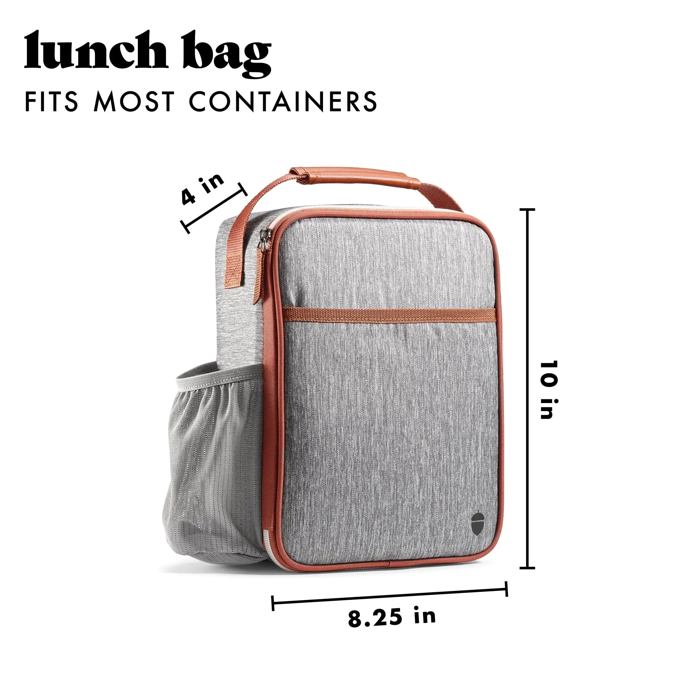 Borsa per il pranzo riutilizzabile con isolamento verticale per uomini, donne e bambini