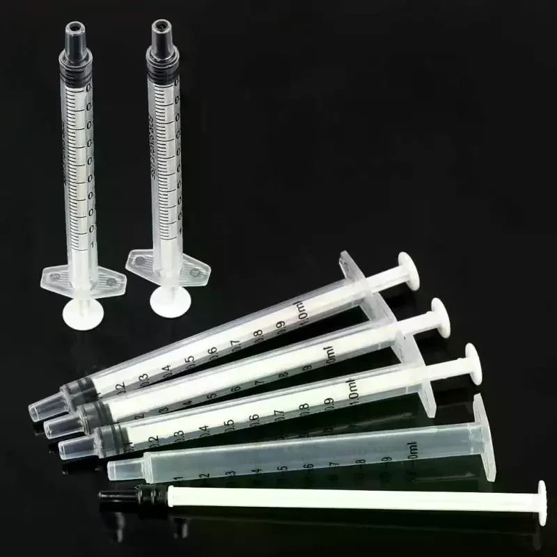 10-50Pcs 1ml Sterile Straight Mouth Plastic Syringe Individually Packed No Needle For Labs,Measuring Liquid,Feeding Pets Tools