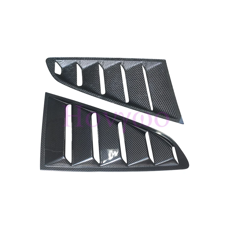 Car Accessories Real Carbon Fiber Window Rear Quarter Window Louvers Side Air Vent Cover For Ford Mustang 2015-2023