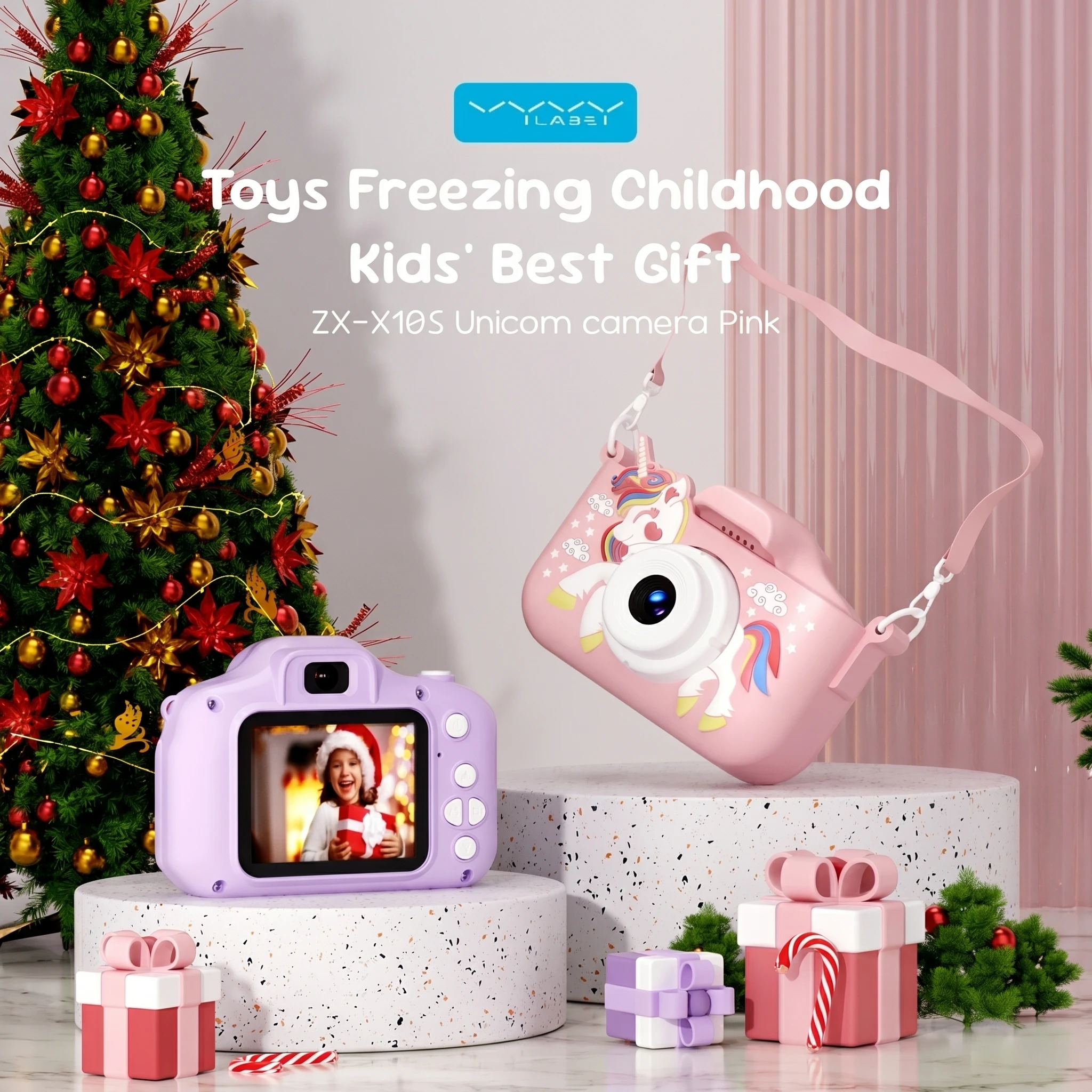 

Cute Children Camera 1080P HD Toddler Digital Video Camera 2.0-inch Kids Camera with Silicone Cases Toys for Christmas Gift Children's Day Gift Birthday Gift