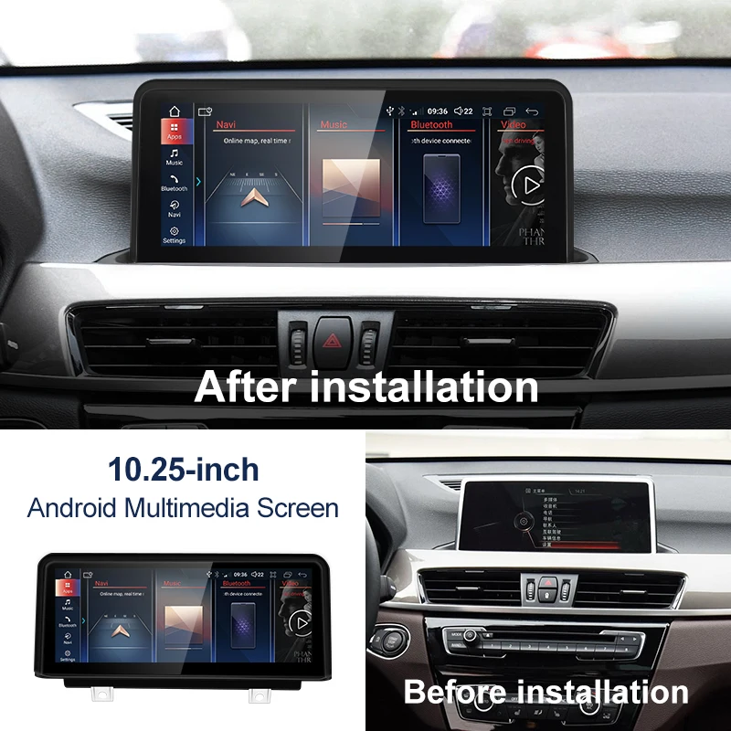 2024 New ID6 ID7 ID8 UI Android System Wireless Carplay AUTO For BMW X1 F48 2016 2017 2018 NBT EVO Car Video Players GPS NAVI