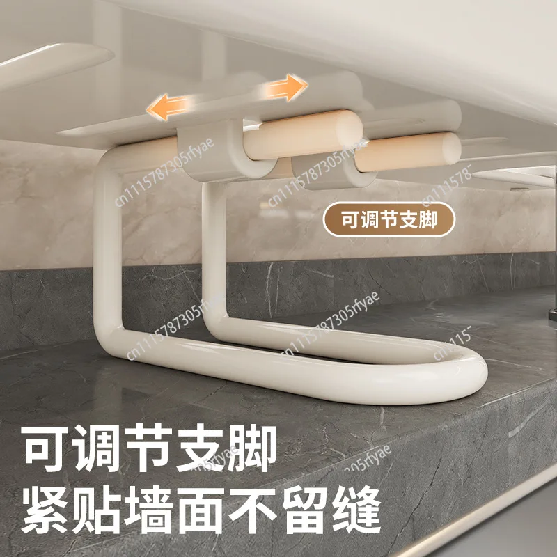 Foldable Faucet Storage Rack Kitchen Sink Organizer Sponge Brush Holder Dish Cloth Draining Rack Corner Space Saving Storage