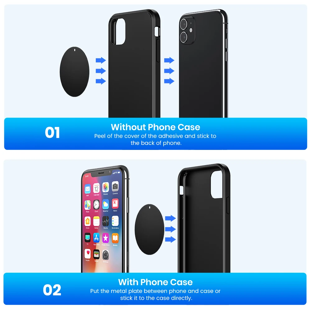 TOPK Magnetic Car Phone Holder Car Mount for Dashboard Magnetic Wall Holder for for Cellphones