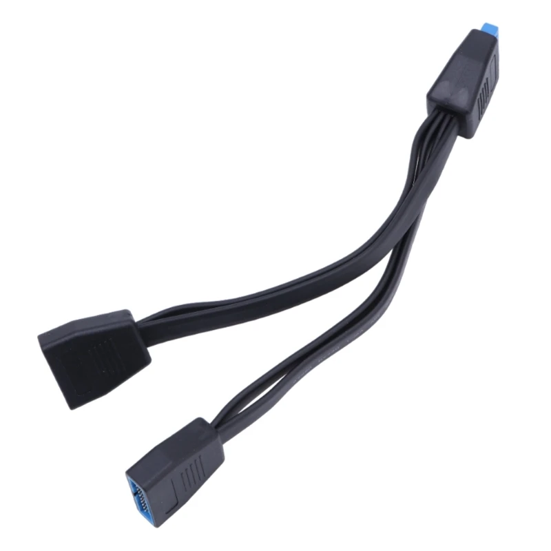 USB 3.0 Header Extension Cable, 19/20 Pin 1 to 2 Y Splitter Internal Extension Adapter DIY Extender