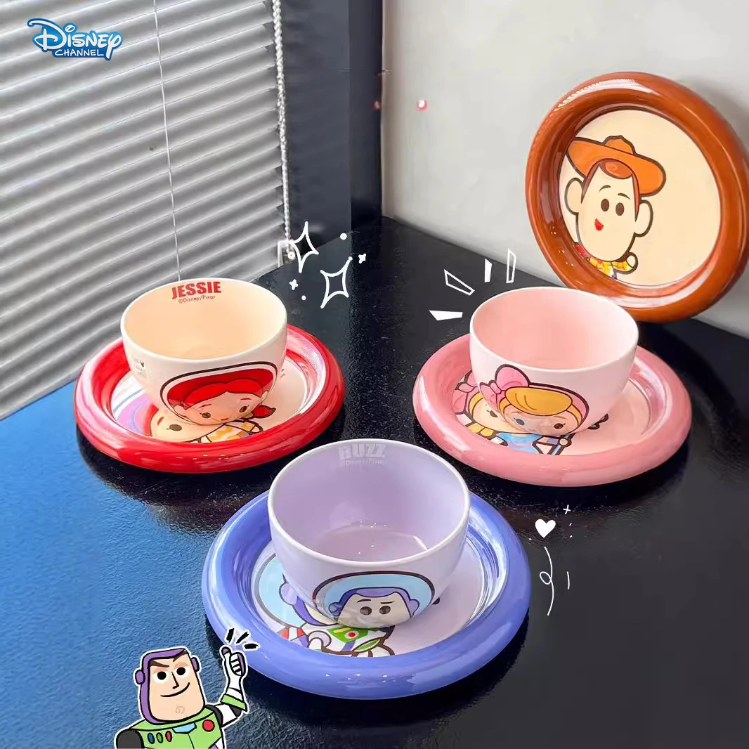 Disney Toy Story Buzz Lightyear 8-inch inceramic dinner plate household children's breakfast plate cute tableware