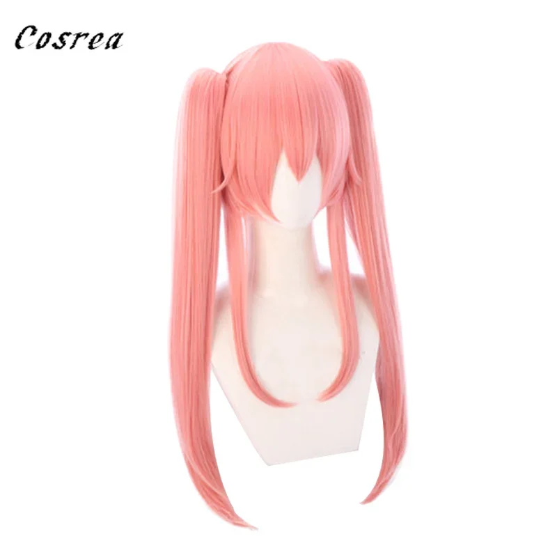 FGO Fate Grand Order EXTRA Tamamo No Mae Cosplay Wigs Long  Ponytails Curly Wig Heat Resistant Synthetic Hair Wig for Women