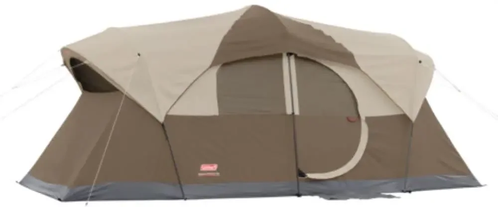 For WeatherMaster 10-Person Weatherproof Camping Tent, Large Family Tent with Room Divider, Included Rainfly and Strong Fram