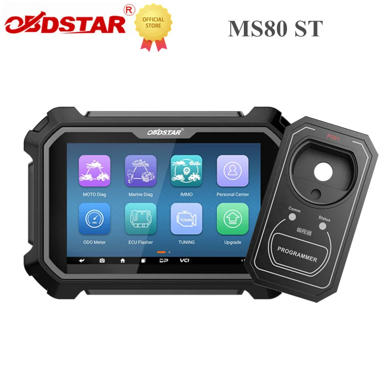 OBDSTAR MS80 Standard 8 Inch Intelligent Motorcycle Diagnostic Tool Plus IMMO Function with P001 Included