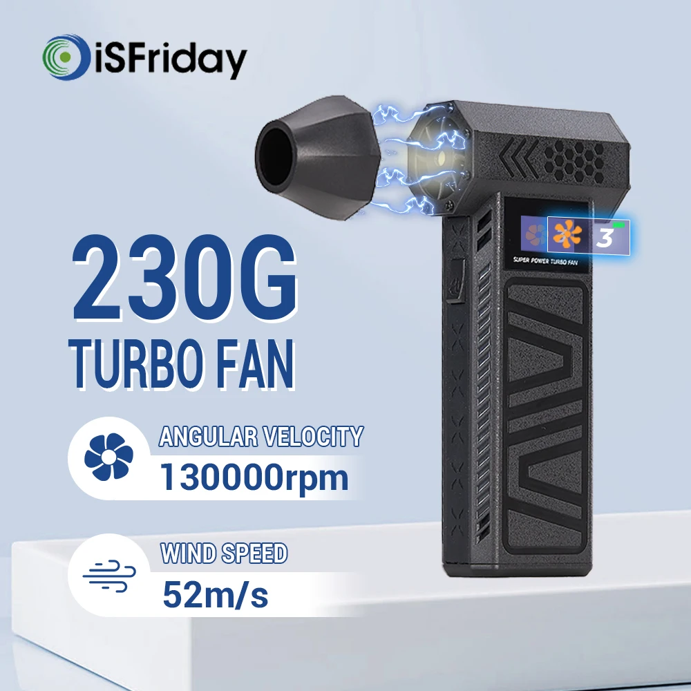 X3 Turbo Jet Fan เครื่องเป่าลมอันทรงพลัง 130000 RPM ปรับความเร็วลม 52 เมตร/วินาทีเครื่องเป่าลมไฟฟ้ามอเตอร์ไร้แปรงถ่านพัดลมมือถือ