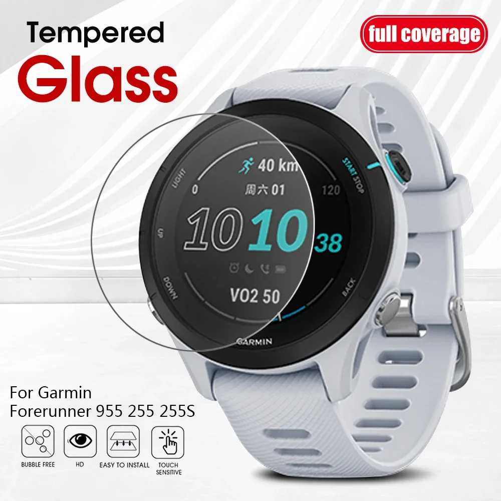 1-3Pack for Garmin Forerunner 955 255 255S Screen Protector Smart Watch Tempered Glass Protective Film Cover for Forerunner955