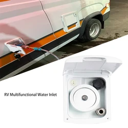 RV Multifunctional Water Filler Combined Water Inlet Camper Trailer Self Modified Vehicle Gravity Water Inlet Box RV Accessories