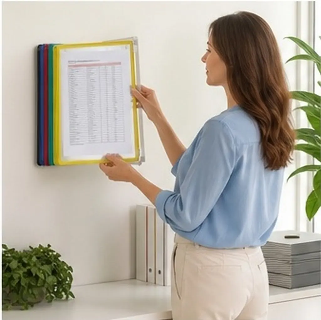 porta-documenti-da-parete-con-tasche-trasparenti-a4-espositore-moderno-salvaspazio-per-documenti-e-materiale-didattico-ideale-per-uffici-e-aule