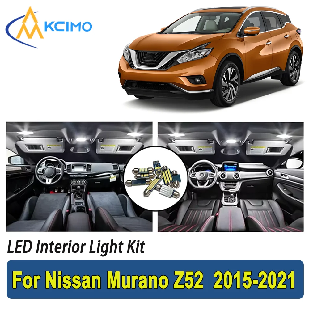 

New Light Bulb For Nissan Murano Z52 (2015-2021) Premium Bright LED Interior Dome Map Trunk Light Kit Car Led Lamps Canbus Car