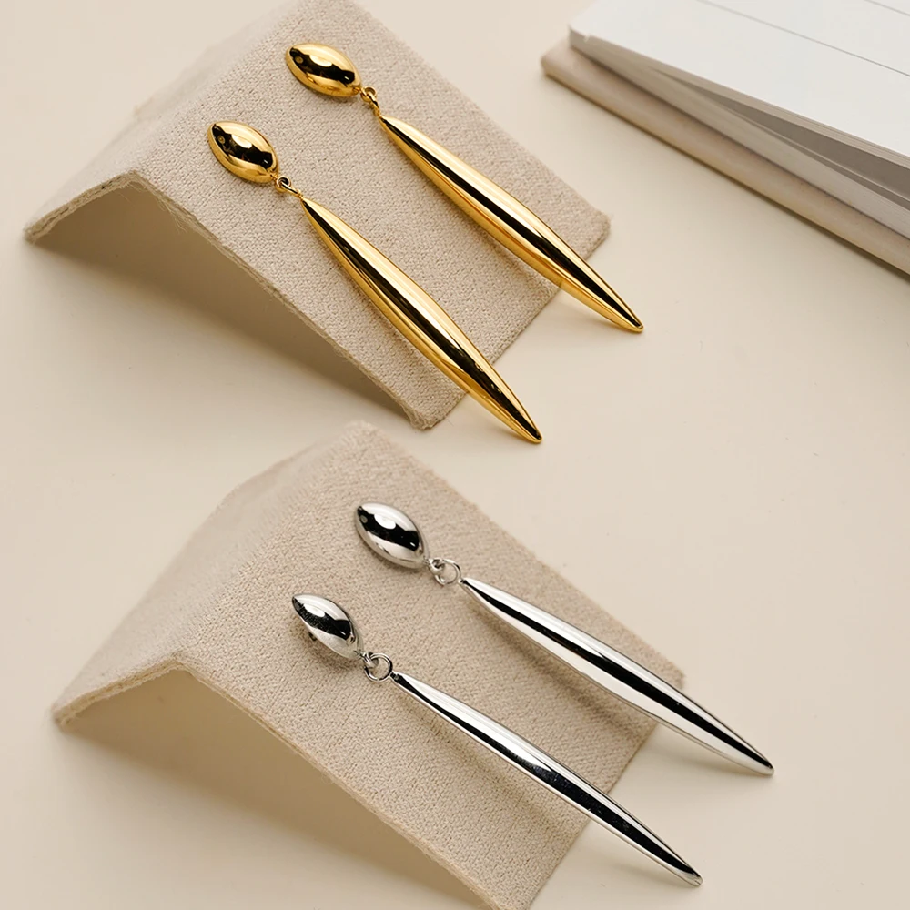 

ENFASHION Aretes De Mujer Rain Drop Stud Earrings For Women's Stainless Steel 18K Gold Plated Delicate Fashion Jewelry E251782