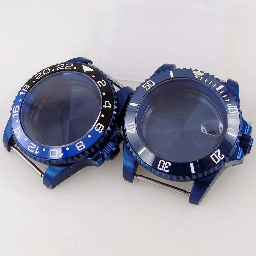 20bar Waterproof SUB Blue Coated Watch Case for NH34 NH35 NH36 NH70 NH72 ETA2824 PT5000 Movement 38mm Insert 120clicks Bezel