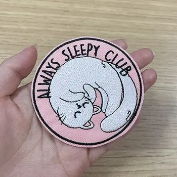 טלאי רקמת בעלי חיים חתול מצויר ברזל על טלאים לבגדים טלאים תרמו-דבקים חתול כפה טלאים על בגדי תג DIY לתפור 10 best sales לתפור על טלאי - №8