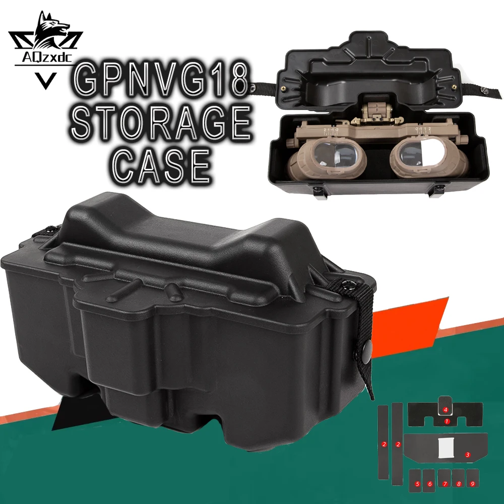 

Tactical NVG Storage Case Home GPNVG18 Portable Night Vision Goggle Sponge Shockproof Storage Case for Airsoft Hunting Shooting