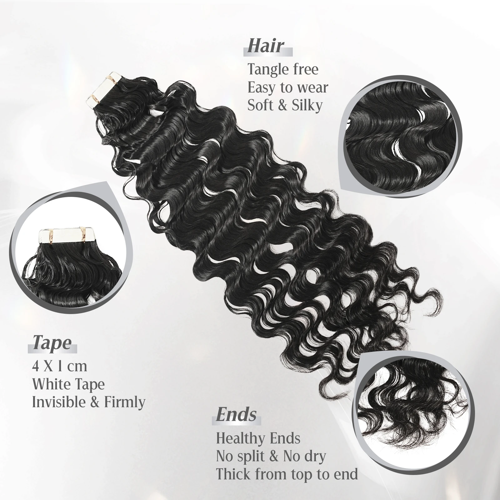 البورمية مجعد الشريط الشعر التمديد 50 جرام/حزمة 20 قطعة شريط مجعد ل 100% شعر عذراء طبيعي غير مرئية متعددة السيناريو يرتدي النساء